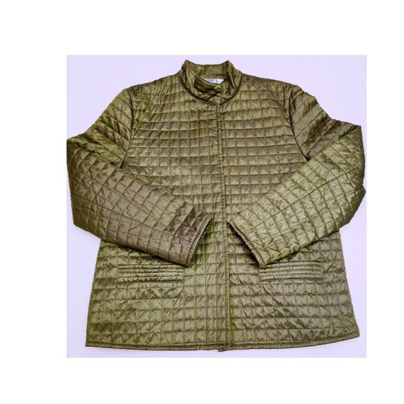 ORVIS Women's Quilted Jacket Size -L Metallic Olive Green - Picture 4 of 6
